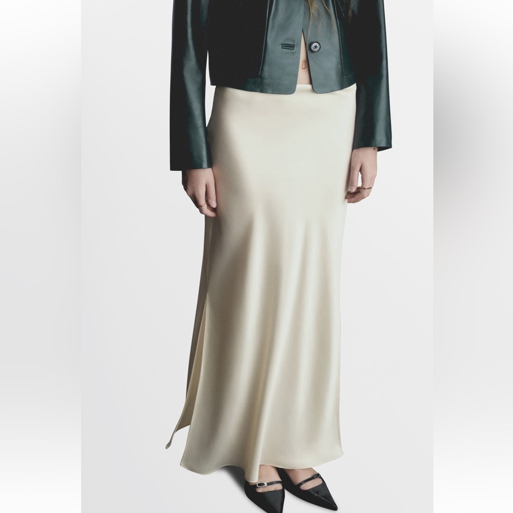 Mango Cream Maxi Skirt